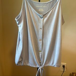 American eagle baby blue top